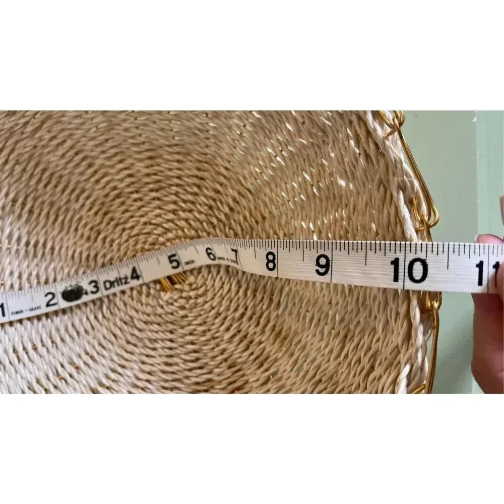 Traditional African Woven Basket Natural 10”x3.5” Decor Handmade‎